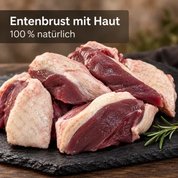 Entenbrust mit Haut 500g geschnitten